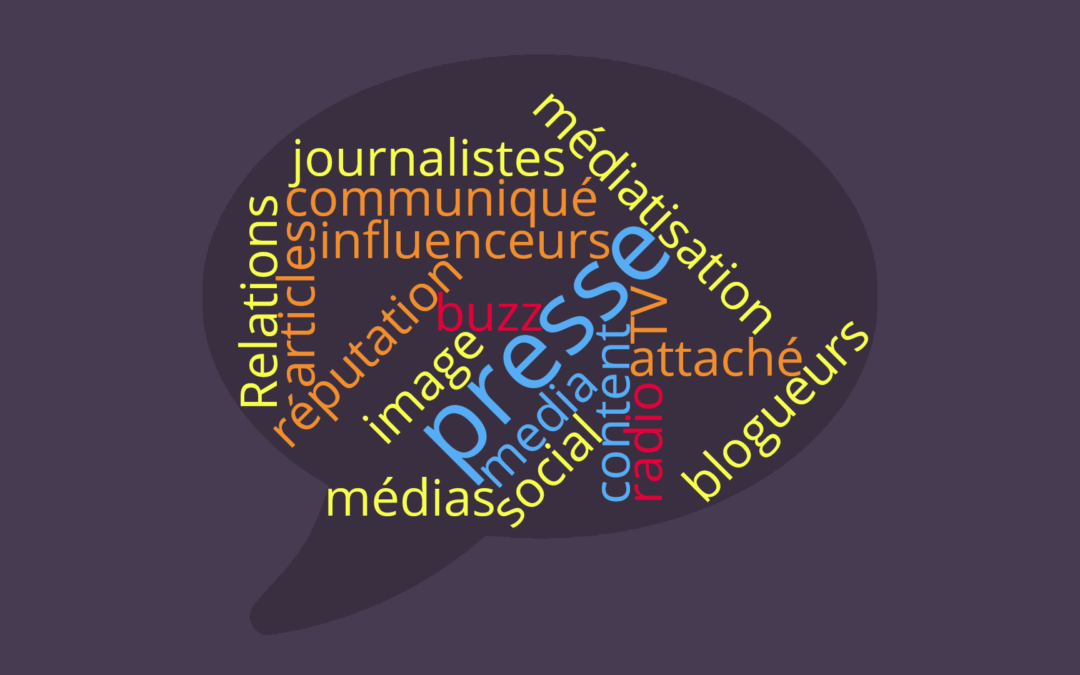 Nuage de mots sur Relations presse